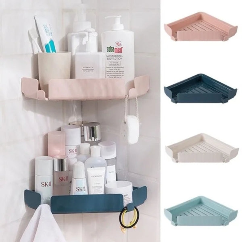 Triangular Bathroom Corner Storage Rack