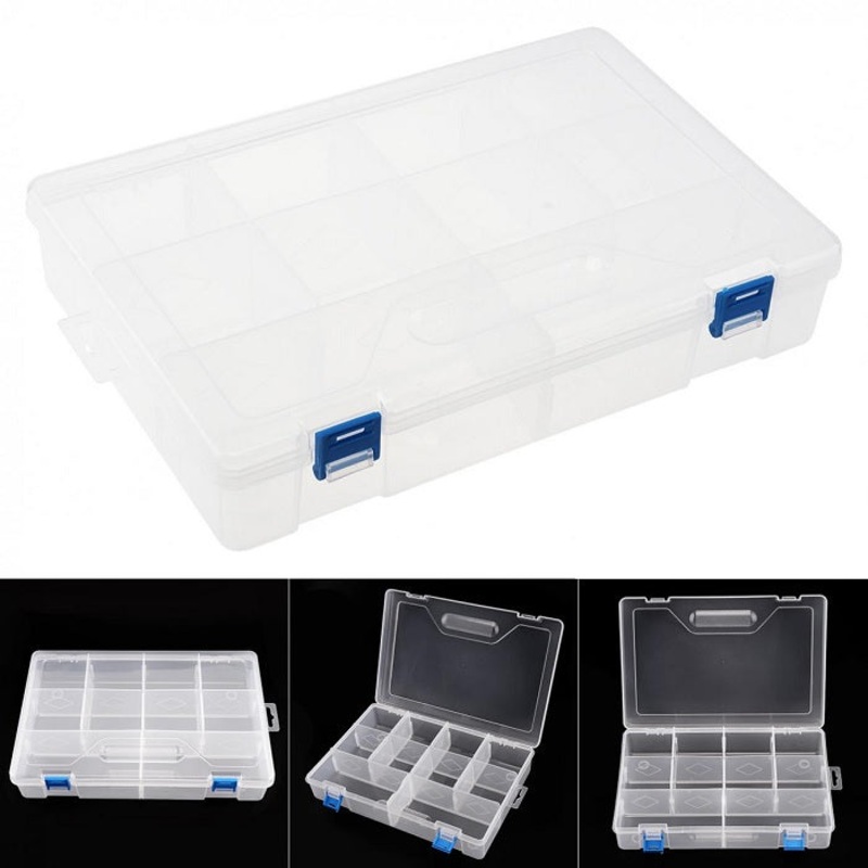 10 Grid Large Capacity Transparent Plastic Storage Box