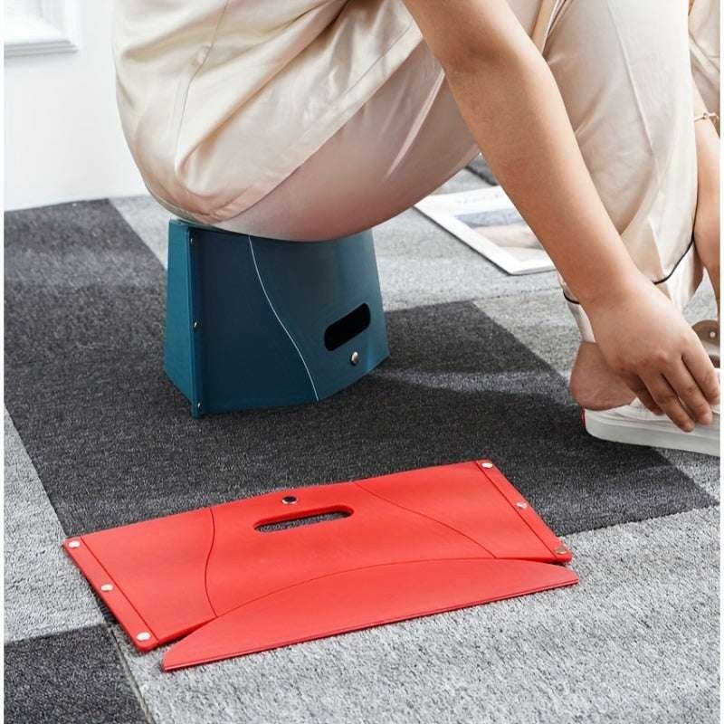 Ultra-Compact Folding Stool – Durable, Lightweight & Portable for Shopping, Camping, Fishing & Travel (Random Colors)