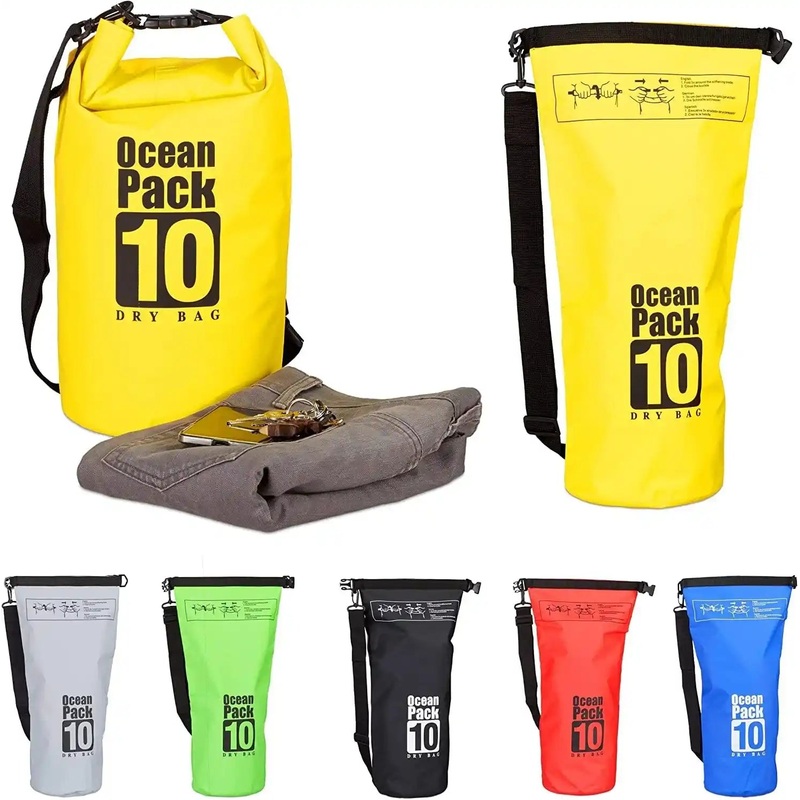 10 L Ocean Pack Waterproof Dry Bag  Multi-Use for Outdoor Activities