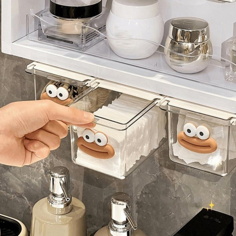 Under Desk Storage Drawer, Self Adhesive Storage Drawer for Table Accessories