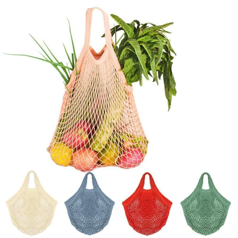 1 Pc Boho Mesh Net Bag  Lightweight & Stylish Grocery Tote