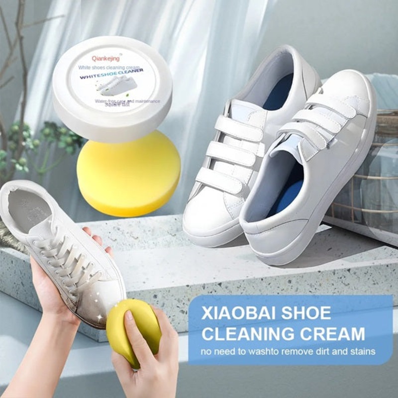 White Shoe Cleaning Cream, Whitening and Yellowing Maintenance for White Shoes, Leather, Sports Shoes, Leather Bags