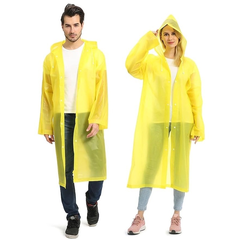 Waterproof Hooded Raincoat – Men & Women (Random Color)