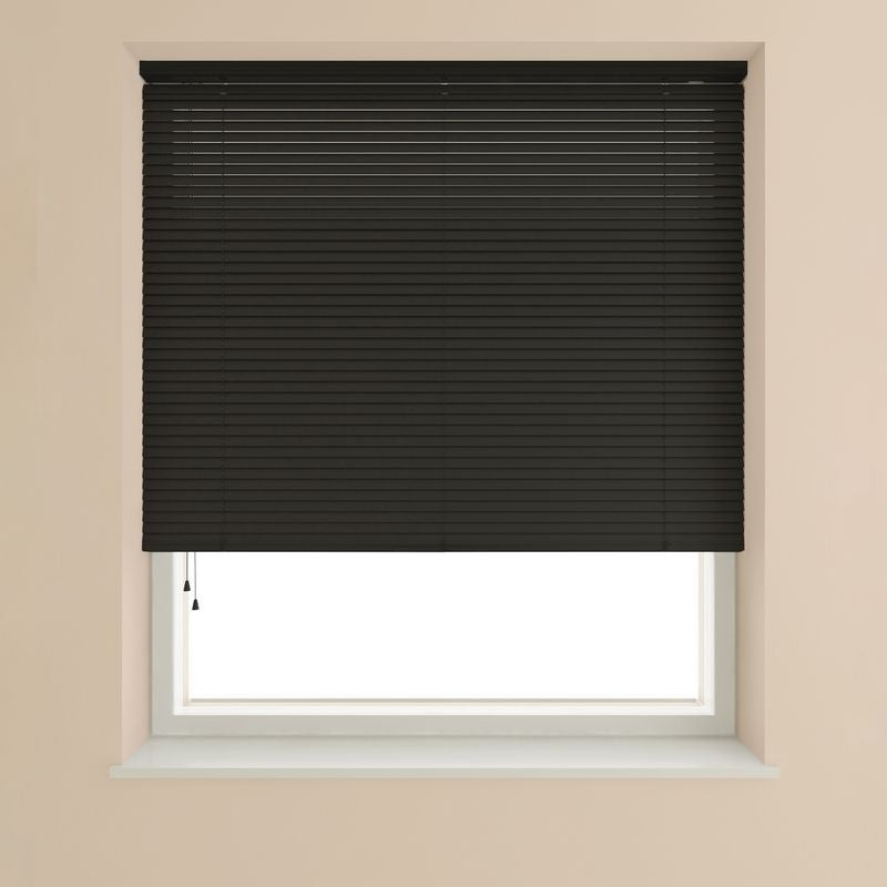 Venetian Blind 25mm Slat Black – 105cm Width