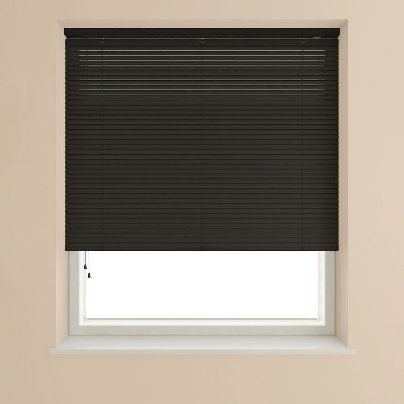 Venetian Blind 25mm Slat Black – 120cm Width