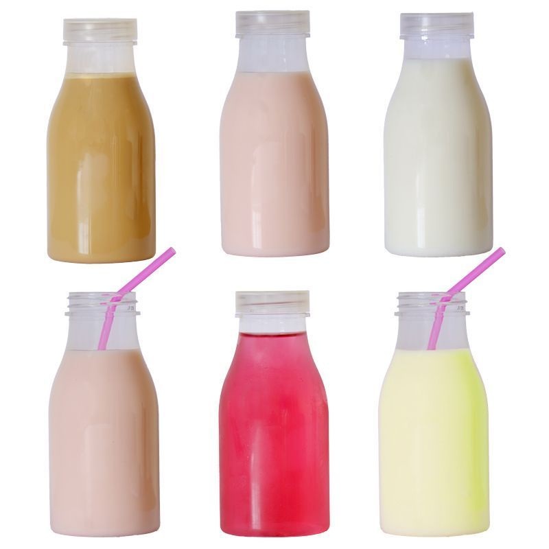 6 x Plastic Bottles Twist Lid 300ml – Clear by Premier