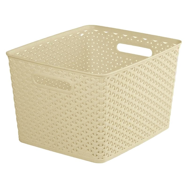Plastic Basket 18 Litres – Cream My Style by Curver