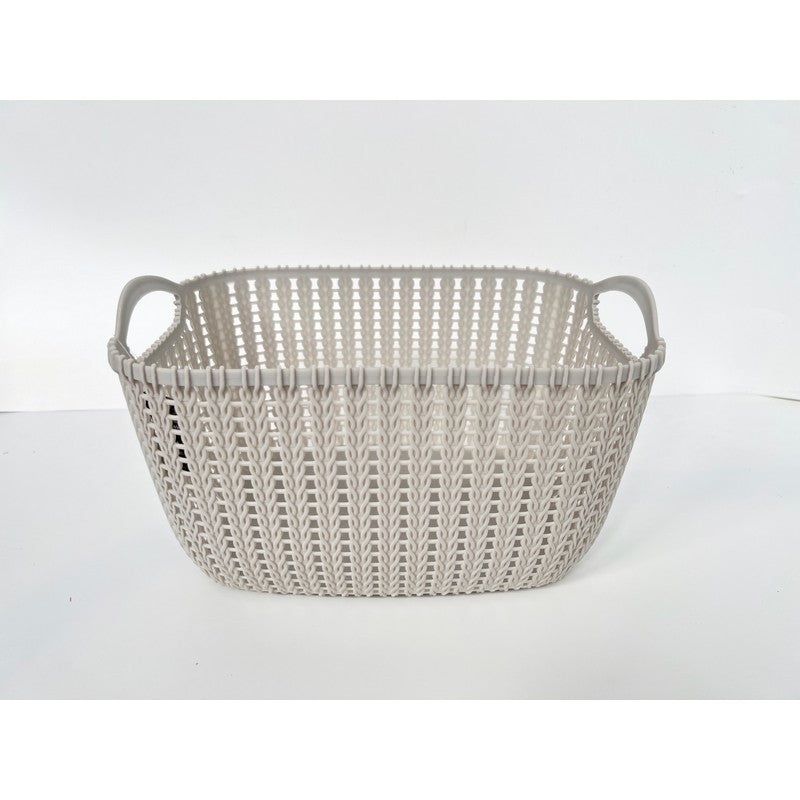 Plastic Basket 19.6 Litres – Grey by EA Living