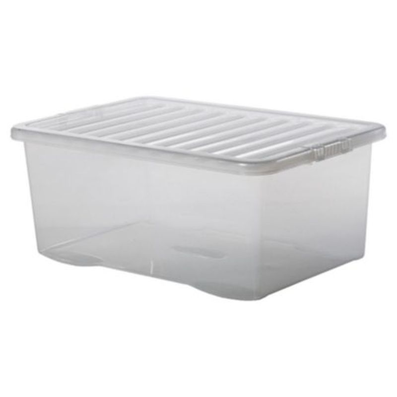 Plastic Storage Box 45 Litres – Clear by Premier