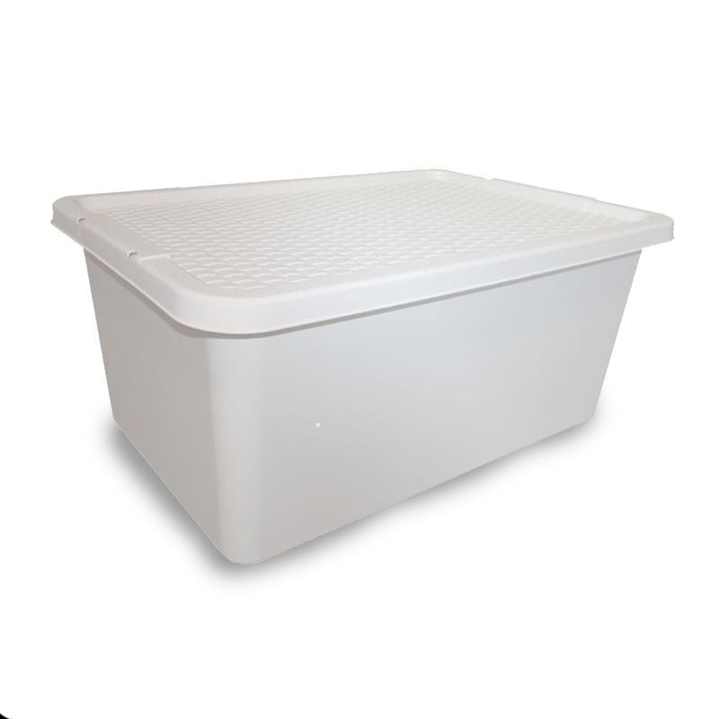Plastic Storage Box 45 Litres – Cream by Simply Rattan