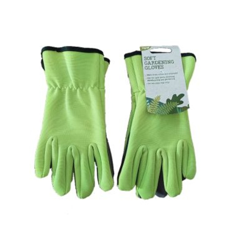 Soft Gardening Gloves – Green and Dark Grey