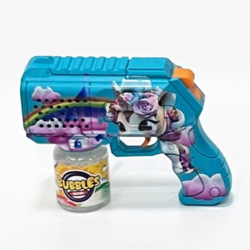 Unicorn Bubble Gun Blue – 18cm