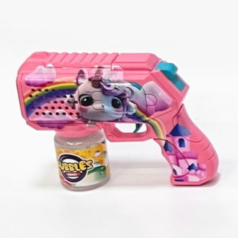 Unicorn Bubble Gun Pink – 18cm