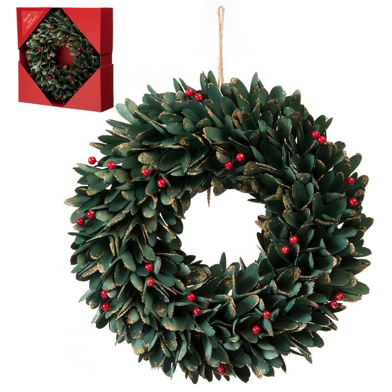 Wreath Christmas Decoration Green – 36cm