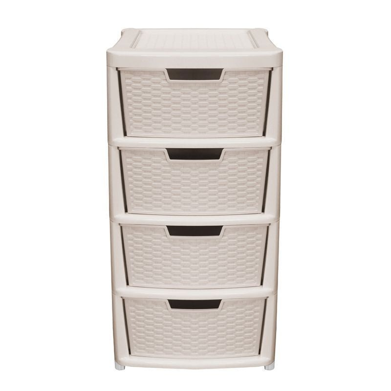 Plastic Storage Unit 4 Drawers 135 Litres Extra Large – Beige by Premier