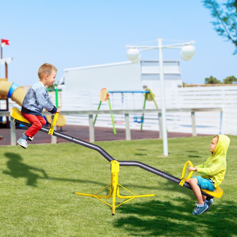360 Rotating Kids Seesaw Metal Teeter-Totter Children Playground Equipment for Indoors and Outdoors