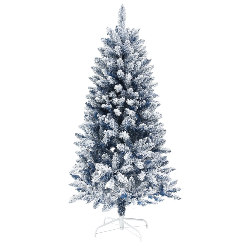 5ft Christmas Tree Artificial – White Frosted Green  450 Tips