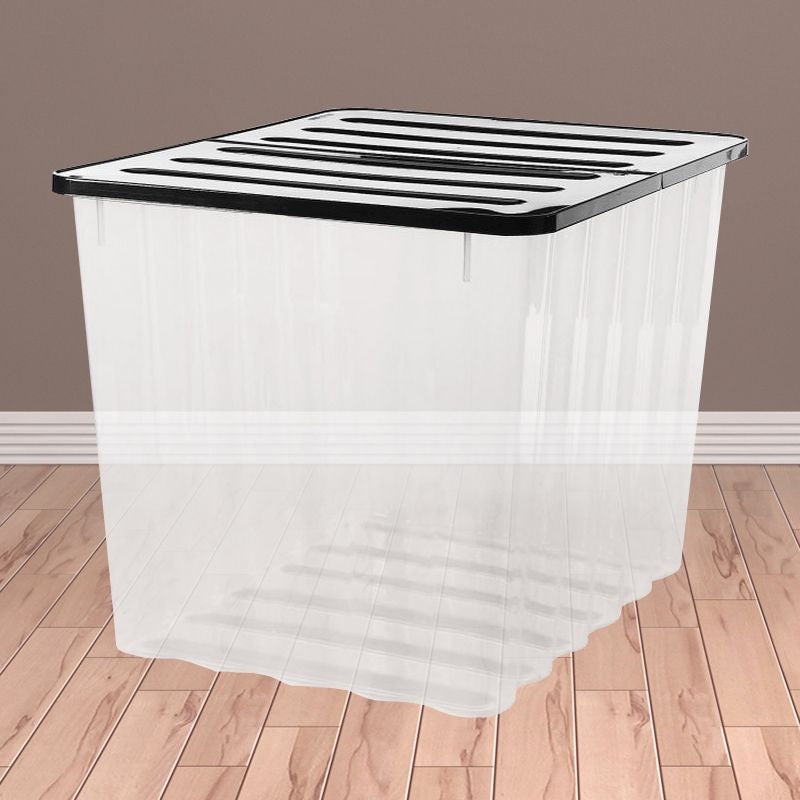 Plastic Storage Box 110 Litres Extra Large – Clear & Black Supa Nova by Strata
