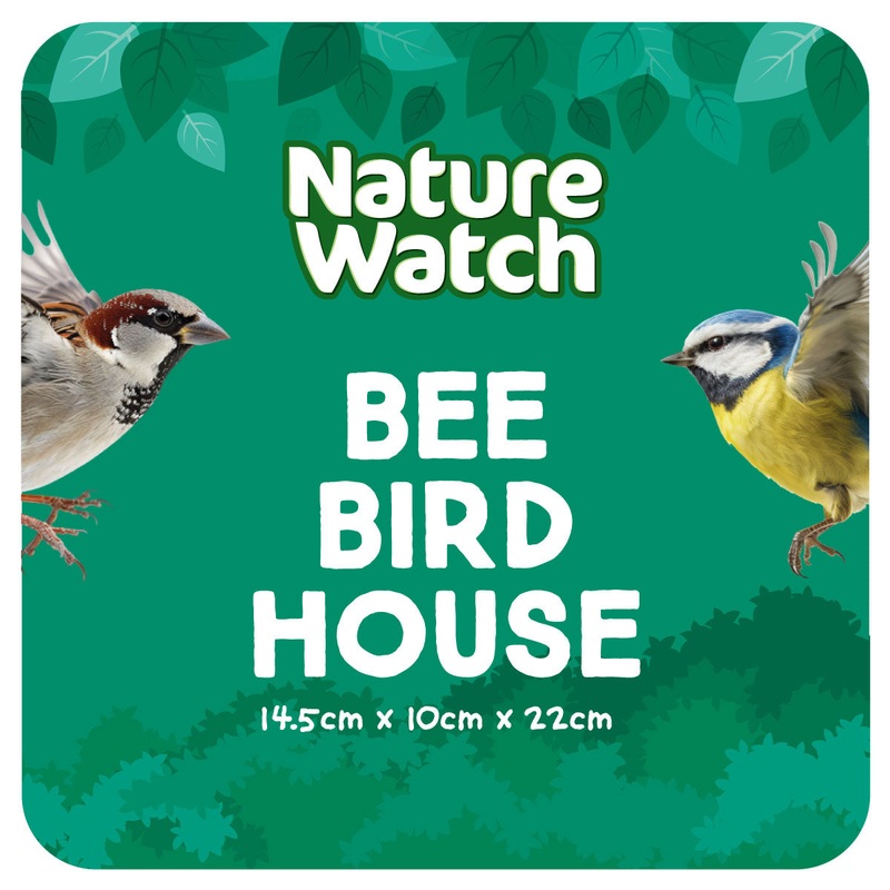 Bee Design Wooden Bird House By Nature Watch – 22cm