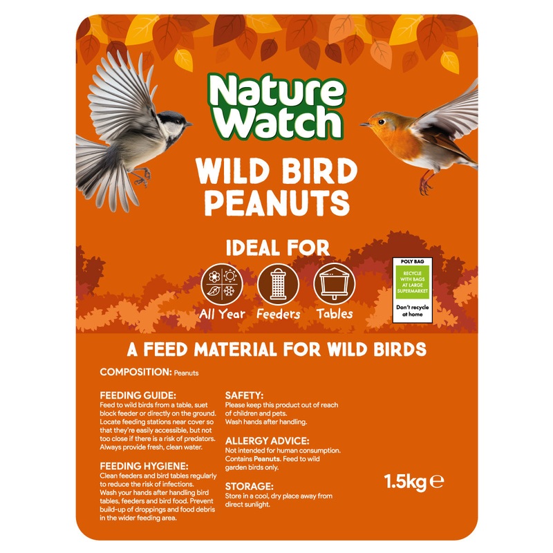 Peanuts Wild Bird Feed By Nature Watch – 1.5kg
