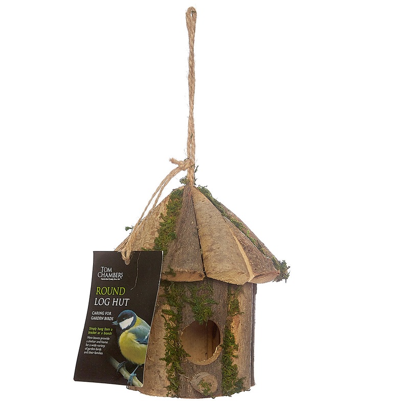 Round Log Hut Nest Box By Tom Chambers