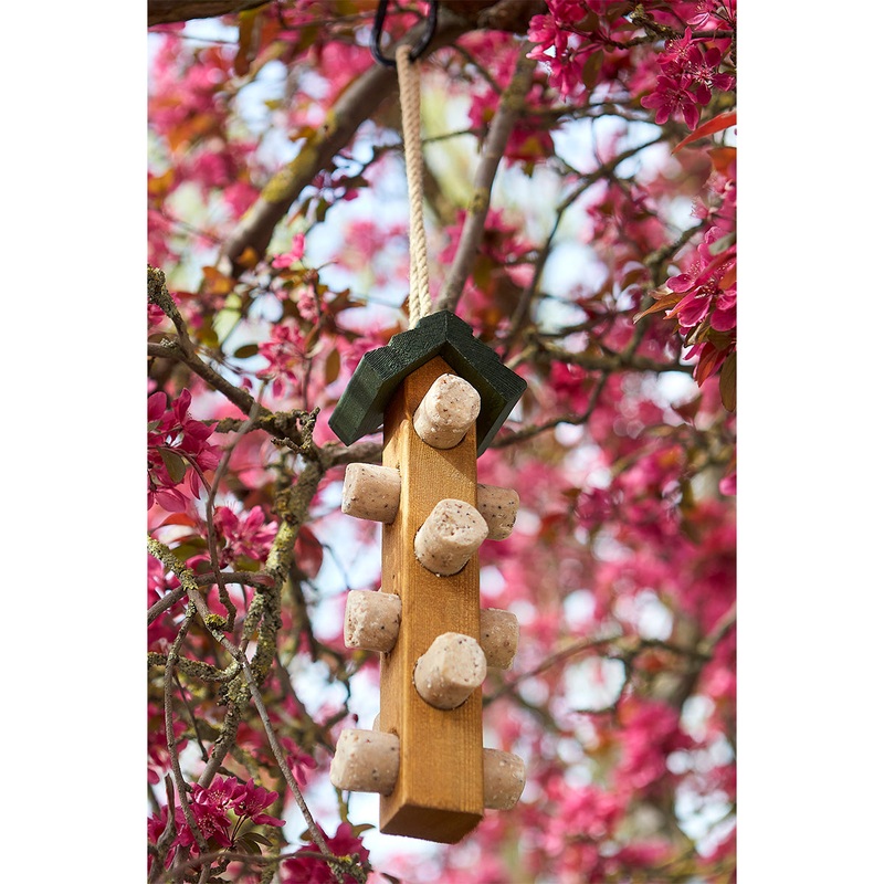 Suet Log Wooden Hanging Feeder By Tom Chambers