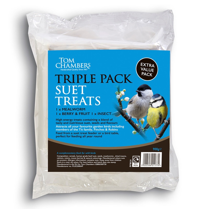 Suet Treat Bird Feed Triple Pack 900g By Tom Chambers