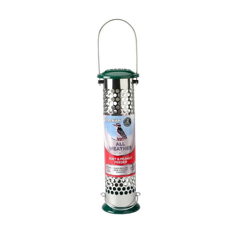 Suet Peanut Bird Feeder All Weather By Peckish – Large 31cm